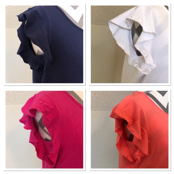 🚨CLOSET CLOSING🚨 Ruffle Sleeve Tee - Picture 3 of 5